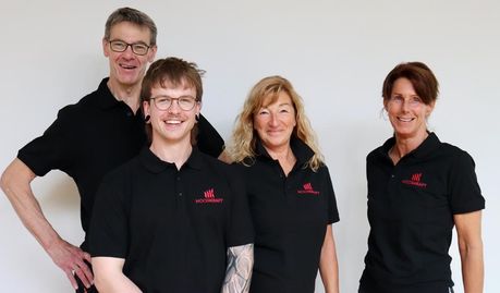 (v. l.) Christian Bäron, Jan Vollmann, Sabine Dose und Doro Ritzka stehen den Kunden und Patienten mit Rat und Tat zur Seite.
