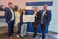 (v. l.) Björn Lubes (Volksbank eG), Birgit Müller (Tafel OHZ), Lotta Kohlmann (Diakonisches Werk), Stefanie Kase und Björn Wahls (beide Volksbank eG).
