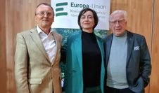 Jörg Struckermeier (Europa-Union), Dr. Janine Ludwig und Peter Hoheisel (Europa-Union).