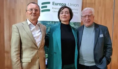 Jörg Struckermeier (Europa-Union), Dr. Janine Ludwig und Peter Hoheisel (Europa-Union).