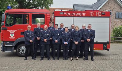 Das Kommando der Kuhstedter Feuerwehr.