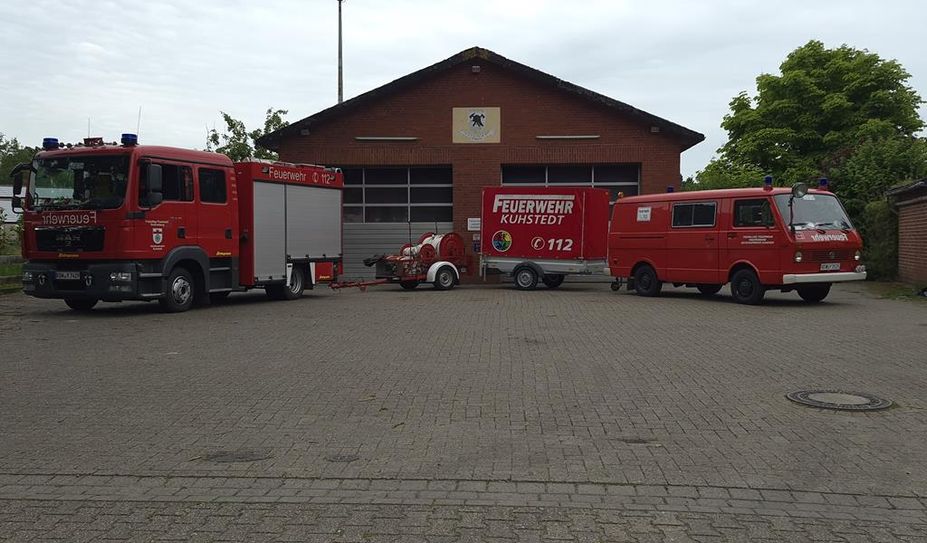 Das Kommando der Kuhstedter Feuerwehr.