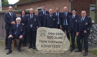 Das Kommando der Kuhstedter Feuerwehr.