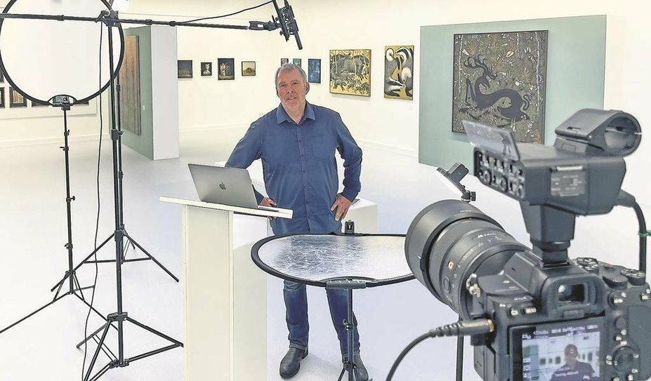 Festivalleiter Jürgen Strasser bei den Filmaufnahmen.