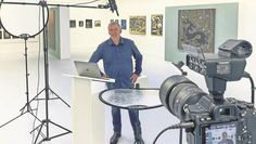 Festivalleiter Jürgen Strasser bei den Filmaufnahmen.