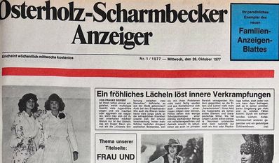 Unserer erste Ausgabe, damals noch ohne Lokalredaktion.