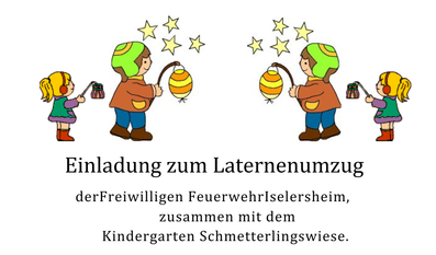 Einladung zum Laternenumzug in Iselersheim