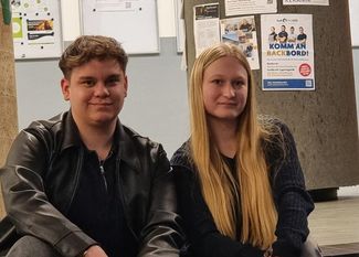 Aiden Salazar und Melina Kroo wollen sich für die Belange der Schüler:innen einsetzen.