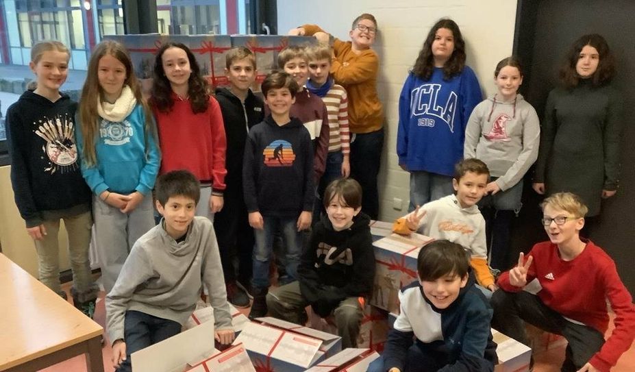 Die Schüler:innen der Klasse 5.1 waren mit Begeisterung bei der Hilfsaktion dabei. Foto: Karoline Maurhoff