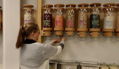 Hilft Plastikmüll zu vermeiden: Unverpacktladen „Kerngeschäft“ in Lilienthal.