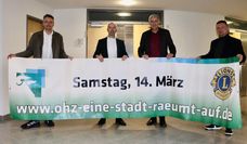 Sie hoffen auf viele Mitstreiter: (v. l.) Kai Hardi Käppel, Ricky Holsten, Bürgermeister Torsten Rohde und Christof von Schroetter.