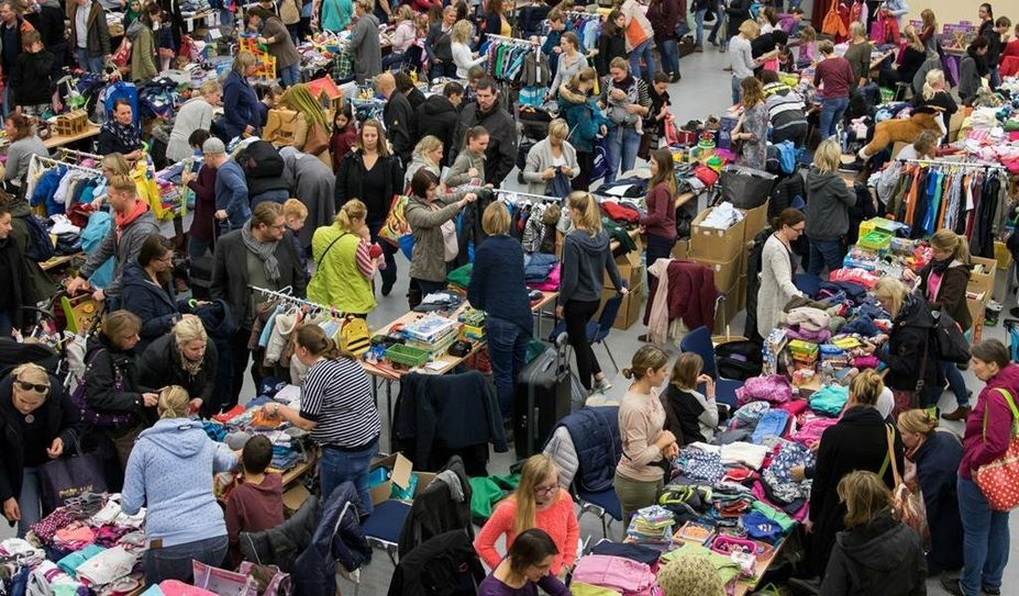 Große Auswahl gibt es beim Kiddies-Markt.