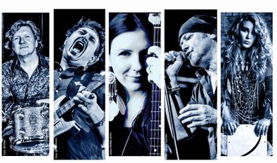 Fotocollage der  Musiker der Hamburg Blues Band