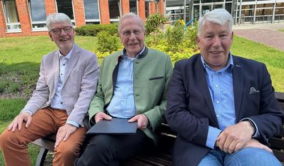 Vorstand der Bürgerstiftung: der stellvertretende Vorsitzende Volker Lütjen, der Vorsitzende Fritz Bokelmann und Vorstandsmitglied Martin Wagener.