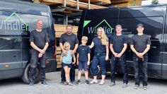 Das Windler-Team: Karsten Kramp, Manfred Windler, Fenja Windler, Jelde Windler, Dana Brünjes, Florian Lemmermann und Hauke Oetjen.