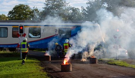 Die Übung am Bahnübergang stellte das komplexeste Szenario dar.