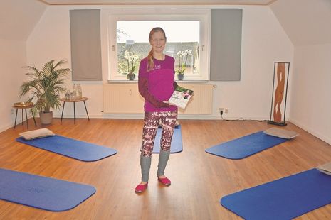 Katja Poppe in ihrem SeelenSport-Raum in der Bremervörder Brunsburg