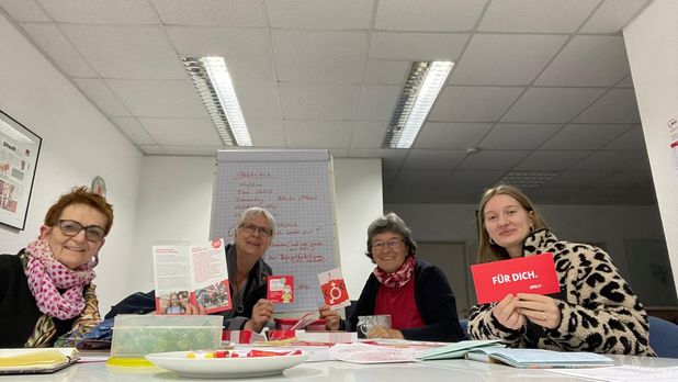 Vorbereitung zum Infostand