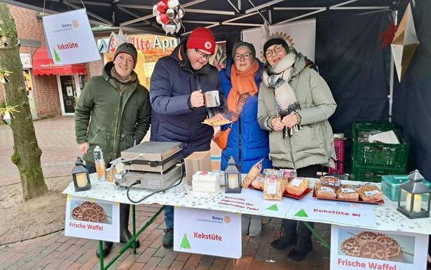 Die Mitglieder des Rotary Clubs Osterholz-Scharmbeck freuen sich, wieder viele Gäste an ihrem Stand begrüßen zu dürfen.