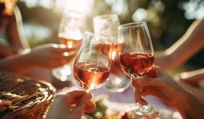 Einfaches, aber wirkungsvolles Konzept: Weine aus verschiedenen Regionen, kulinarische Angebote und Musik.