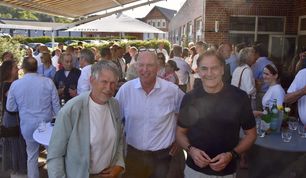 (v. l.) Marco Tulodetzki, Heino Engelke und Boris Thomas organisierten abermals ein schönes Sommerfest für den Bremervörder Wirtschaftsgilde e. V.