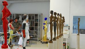 Das Bildhaueratelier von Gisela Eufe und Bernd Altenstein.
