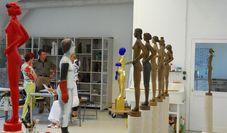 Das Bildhaueratelier von Gisela Eufe und Bernd Altenstein.