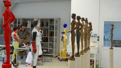 Das Bildhaueratelier von Gisela Eufe und Bernd Altenstein.
