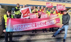 Beschäftigte aus verschiedenen Branchen streikten an mehreren Tagen vor dem Kreishaus in Osterholz-Scharmbeck.