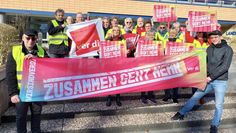 Beschäftigte aus verschiedenen Branchen streikten an mehreren Tagen vor dem Kreishaus in Osterholz-Scharmbeck.