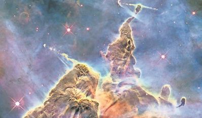 Eine Aufnahme des Hubble-Weltraumteleskops zeigt die chaotische Umgebung, in der neue Sterne entstehen. Foto: NASA/ESA