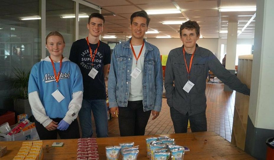 Mitglieder im neuen Jugendrat beim Gnarrenburger Kinderfest: Dunja Wagener, Fynn Kulakowski, Robin von Scheidt und Jakob Bullwinkel.