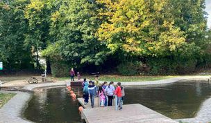 Am Vörder See konnten sich die Kinder austoben.