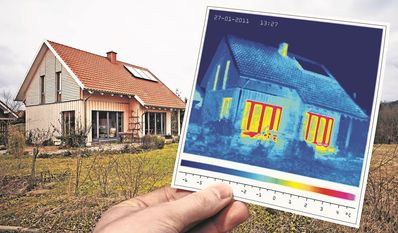 Anhand von Thermografie lassen sich Wärmebrücken darstellen.