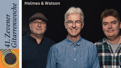 Das Trio Holmes &amp; Watson präsentiert sich mit viel positiver Energie auf der Bühne.