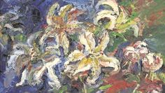 Großes Lilienbild, um 1924, Öl auf Leinwand.