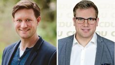 Zwei Kandidaten haben noch die Chance, zum Bürgermeister gewählt zu werden: Kim Fürwentsches (linkes Bild) und Marcel Habeck.