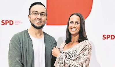 Sebastian Brandt und Ina Helwig richten sich als Co-Vorsitzende an die Bevölkerung.