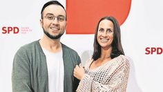 Sebastian Brandt und Ina Helwig richten sich als Co-Vorsitzende an die Bevölkerung.