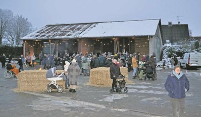 Zahlreiche Besucher:innen strömten zum „lebendigen Adventskalender auf dem Bauernhof“ in Hollen.
