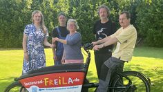 Das e-Lastenrad der Marke Urban Arrow mit einer Nutzlast von 150 kg bietet die Möglichkeit,  sicher zwei Kinder zu transportieren.