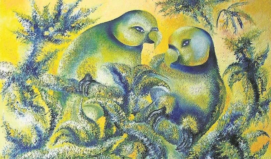 Insbesondere tropische Vögel haben es dem Künstler angetan.