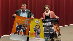 Alle Hände voll zu tun: Stadthallen-Manager Matthias Renken und Pressesprecherin Christine Cassel-Schneider präsentieren drei Events von vielen.
