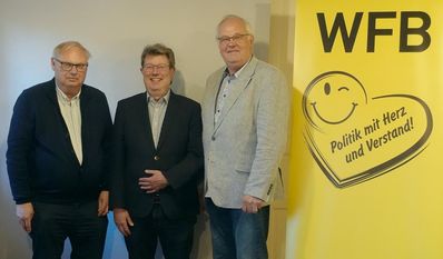 Der ehemalige Vorsitzende Hubert Fiedler, sein Nachfolger Jürgen Sausmikat und dessen Stellvertreter Jürgen Krenzel.