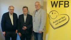 Der ehemalige Vorsitzende Hubert Fiedler, sein Nachfolger Jürgen Sausmikat und dessen Stellvertreter Jürgen Krenzel.