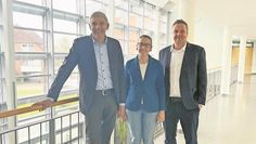 (v.l.) Torsten Rohde, Jessica Hügen und Manuel Reichel freuen sich auf die Zusammenarbeit.