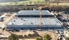 Der aktuelle Stand beim Bau der Biovergärungsanlage auf dem Gelände des Entsorgungszentrums in Pennigbüttel.