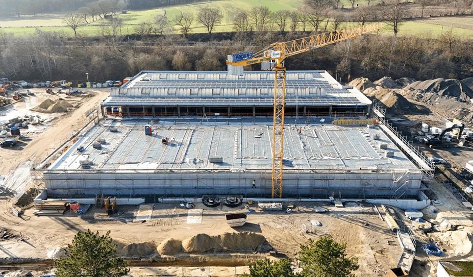 Der aktuelle Stand beim Bau der Biovergärungsanlage auf dem Gelände des Entsorgungszentrums in Pennigbüttel.