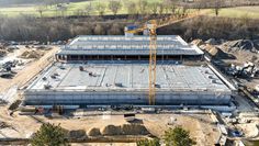 Der aktuelle Stand beim Bau der Biovergärungsanlage auf dem Gelände des Entsorgungszentrums in Pennigbüttel.