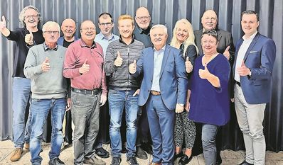 Alle Bremervörder Bürgermeister:innen und der Tandem-Vorsitzende Andreas von Glahn (links) freuen sich auf die Wette.